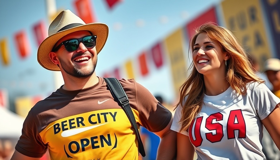 Beer City Open pickleball tournament attendees smiling together.