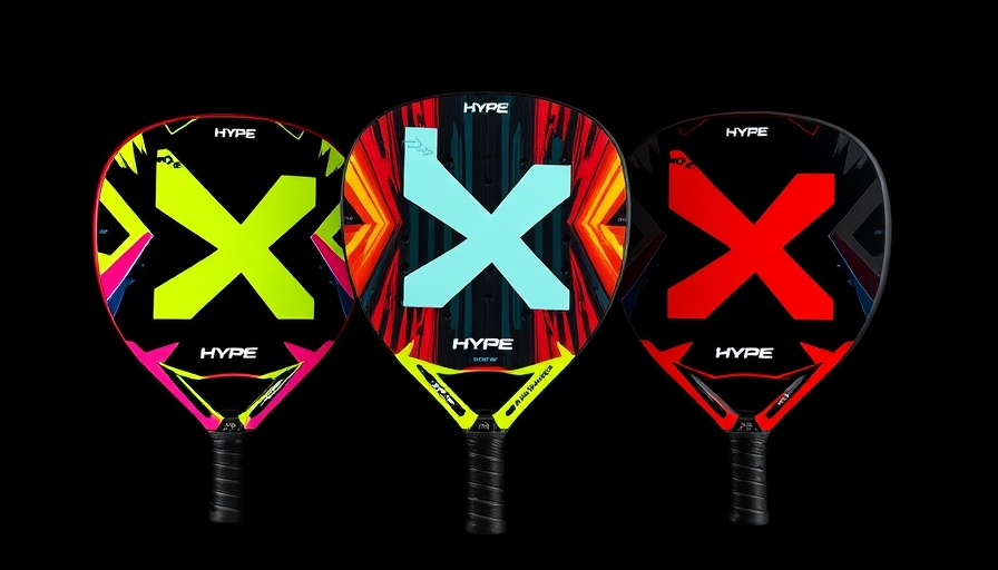 Vibrant Hype X and Hype X Pro paddles in black background.