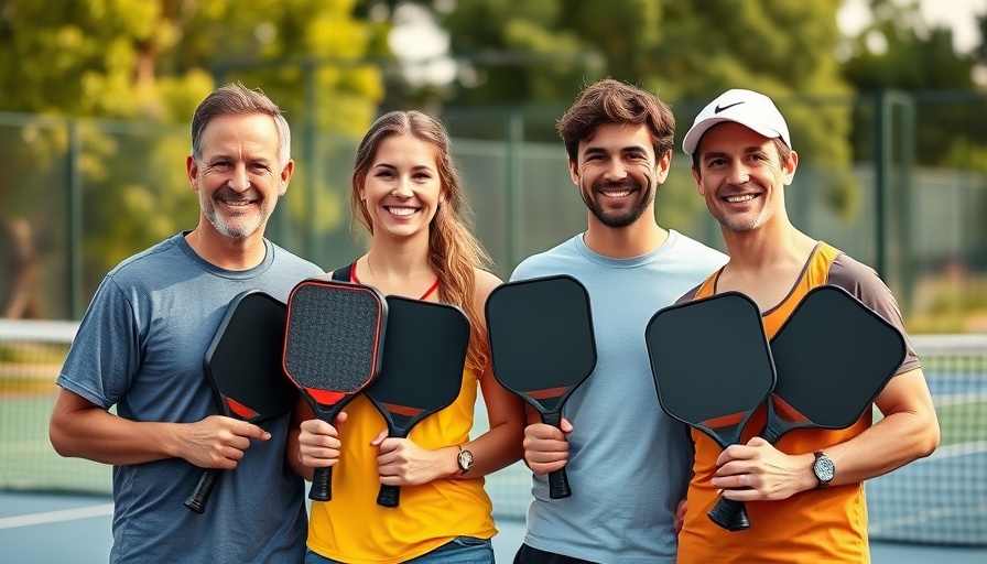 ONIX Pickleball donates to breast cancer awareness, smiling athletes with paddles.