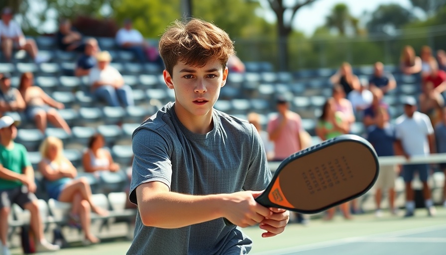 2025 US Open Pickleball Championships player in action with spectators
