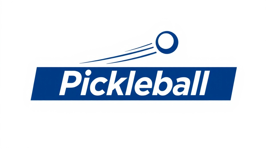 Modern pickleball logo illustrating serve power and dynamics.