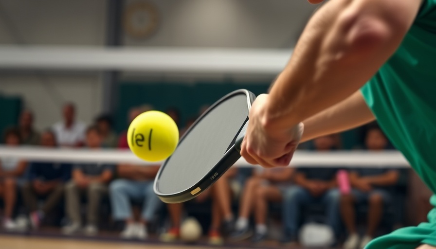 Pickleball player executing dead dink technique indoors.