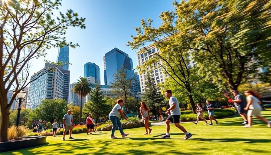 Vibrant park scene with people playing pickleball, showcasing one of the best parks for playing pickleball.