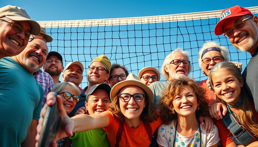 Pickleball comedy film poster with characters and a vibrant background.