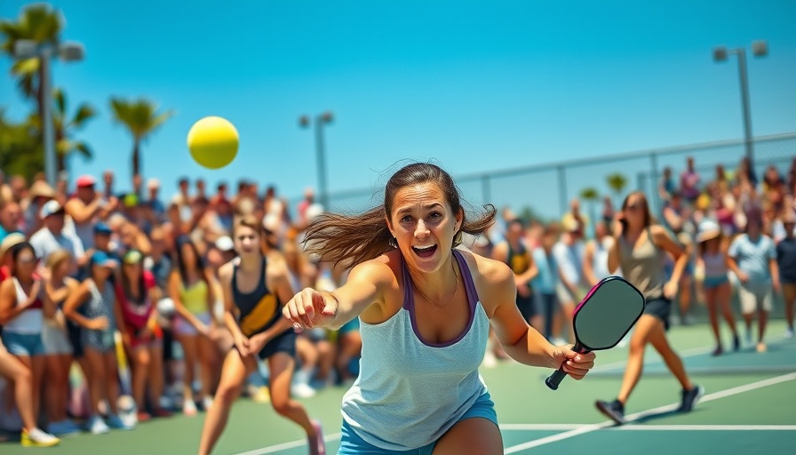 Female pickleball players in competitive action during a comeback victory.