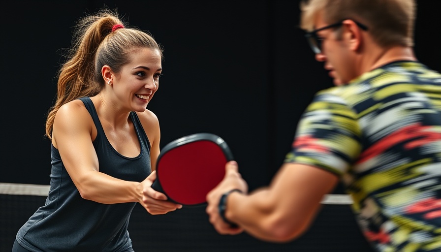 Selkirk pickleball combine match with focused female player