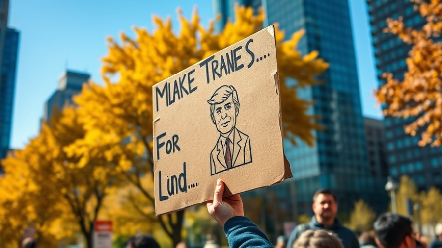 Protest in Cleveland with sign reading 'No Kings,' political message.