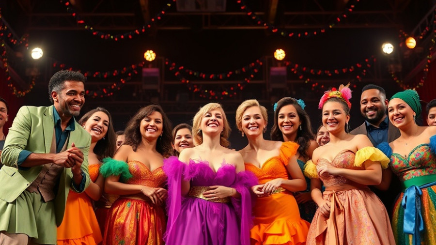 Cleveland Burlesque Halloween Showtime performers in colorful costumes on stage