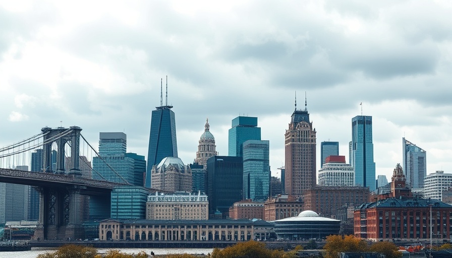 Ohio cityscape with historical buildings and bridge.