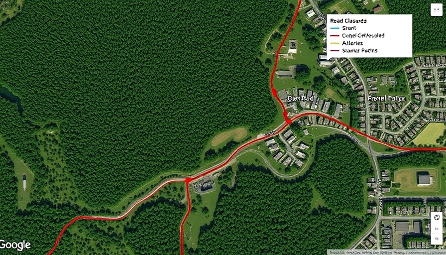 Mount Pleasant road closure map with alternative route