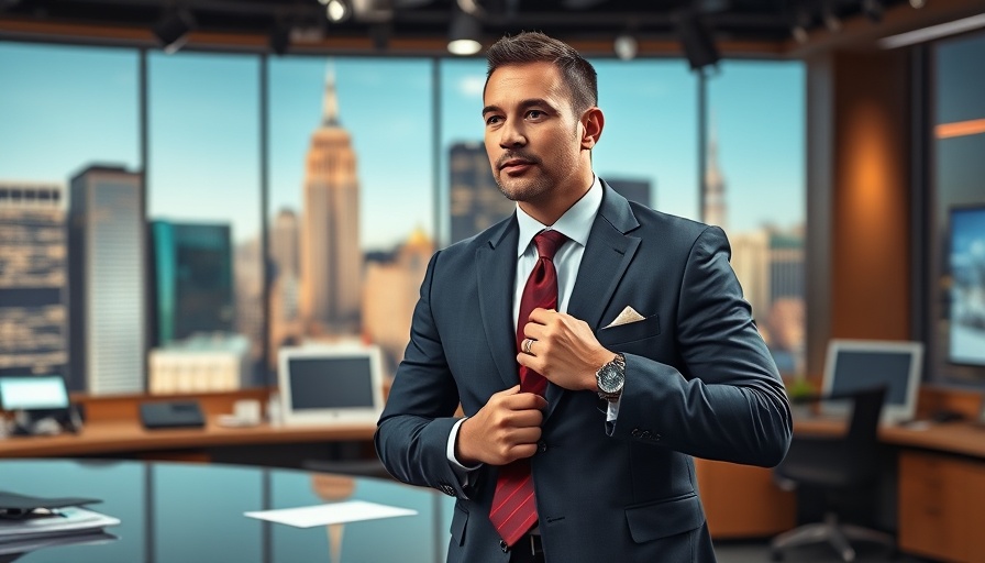 Mark Johnson Weather Reporting in a modern studio with cityscape.