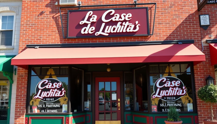 La Casa de Luchita's charming storefront with logo on windows.