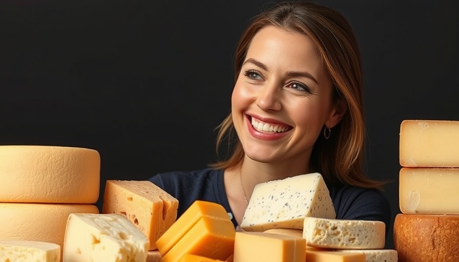 Viral Lesbian Cheesemonger Ohio presenting assorted cheeses.