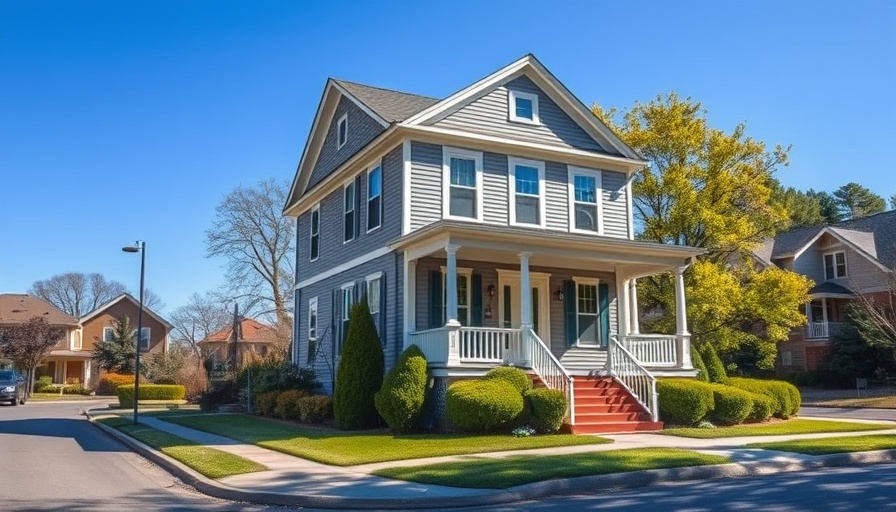 Charming two-story house on 707 Sackett Avenue, Cuyahoga Falls with porch.