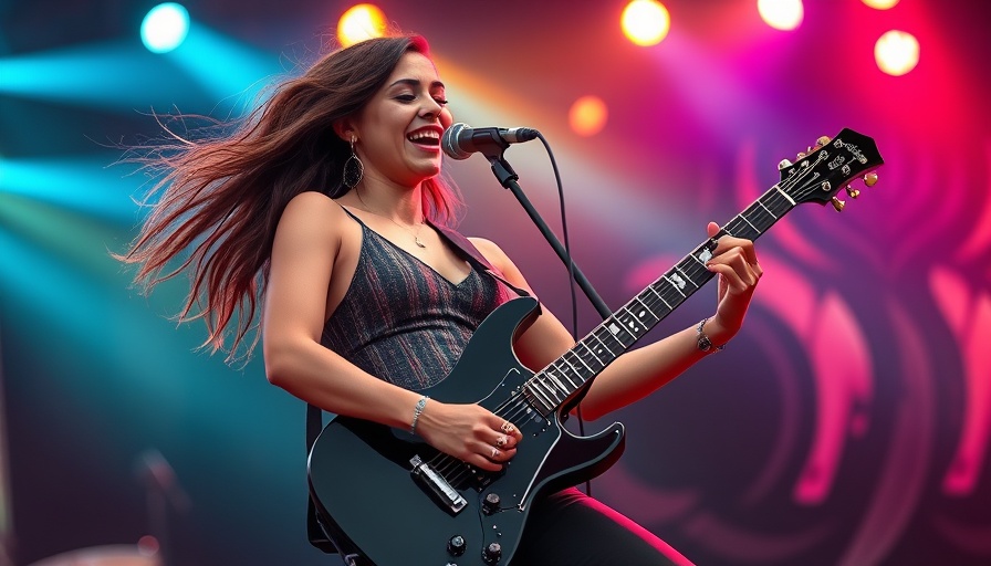 Dynamic musician performing at St. Vincent concert, review.