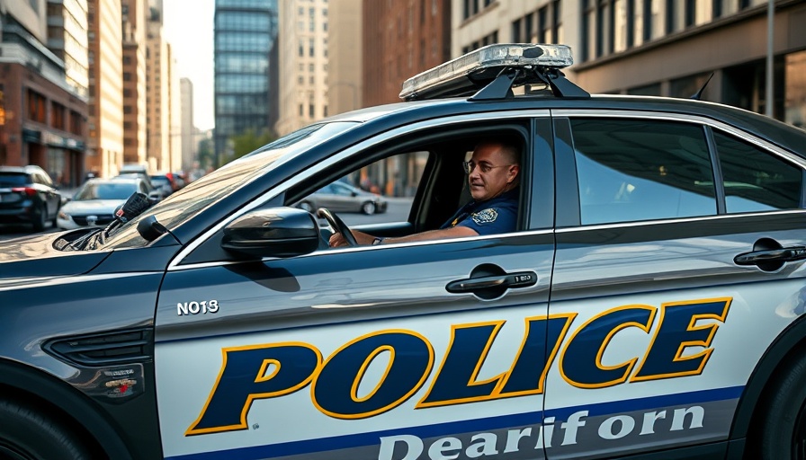 Dearborn police car featured in Detroit local news.