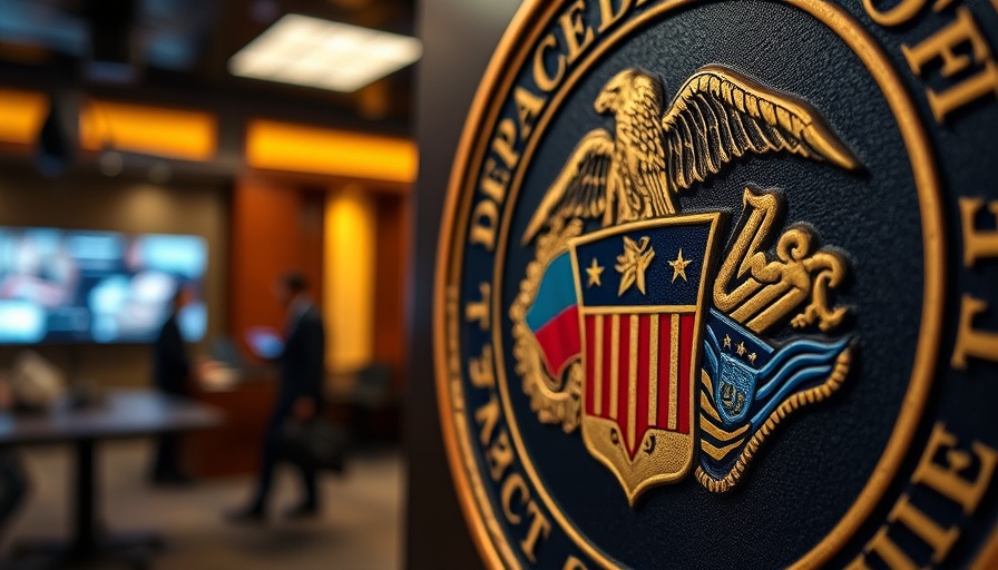 Department of Justice emblem in newsroom, Michigan government updates.