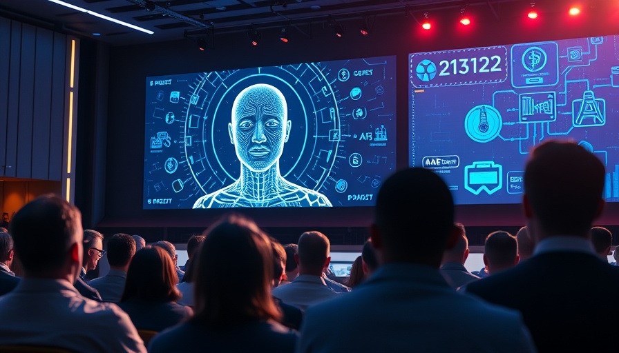 Futuristic presentation on open source AI innovations.
