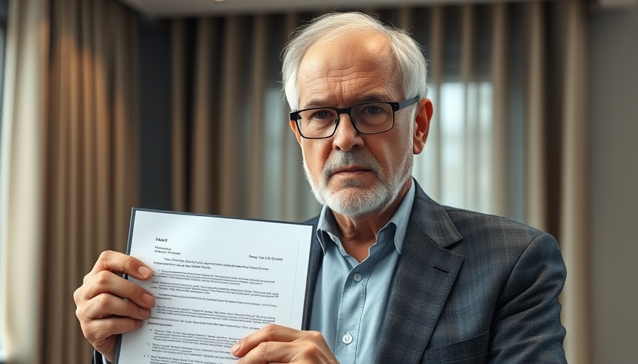 Trump tariff impacts on inflation: man holding signed document.