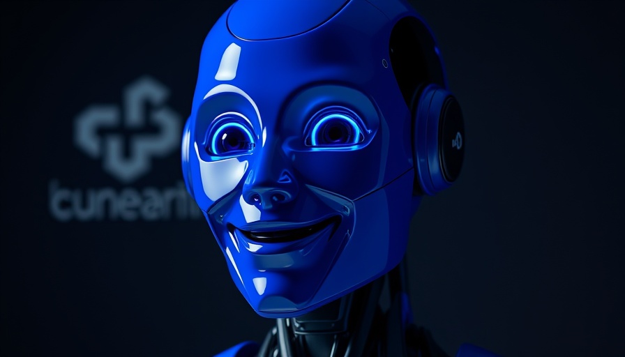 Adaptive Humanoids Evolution in Robotics: smiling blue robot head.