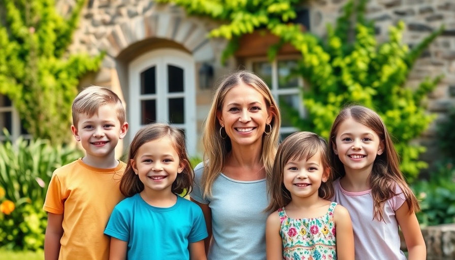Colin Gosselin Forced Apart Family: Smiling group in front of stone house