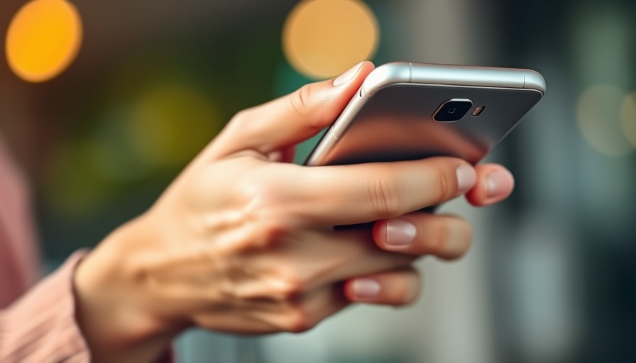 Close-up of hands using a smartphone, related to Detroit local news.