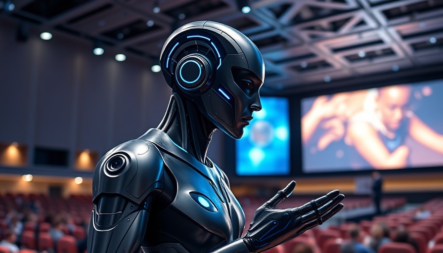 Mangle AI Reasoning Language showcased with futuristic design in auditorium.