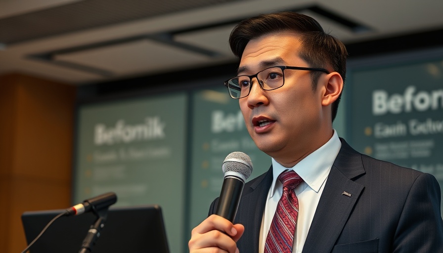 Professional speaker introducing AI Jobs Network backdrop.