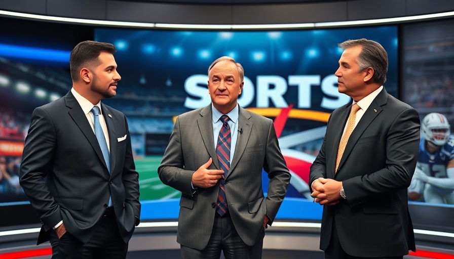 Detroit local news studio with hosts discussing sports.