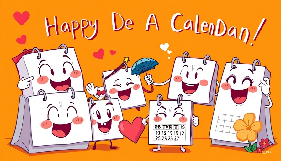 Vibrant cartoon of emotional calendars illustrating living for the moment.
