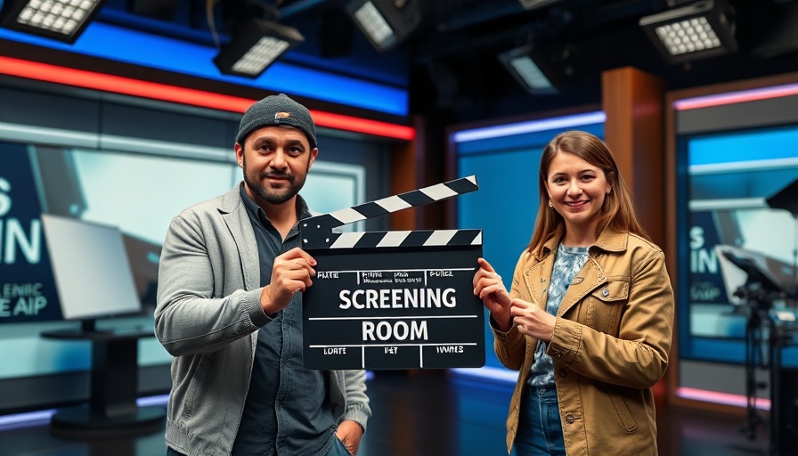 TV studio presentation featuring film graphic in Kansas City.