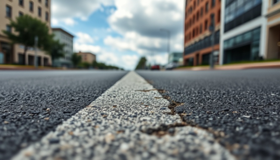 Street with bicycle lane marking in Kansas City neighborhoods.