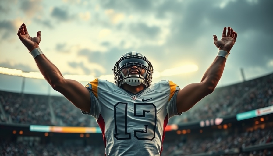 Kansas City Chiefs player celebrating after a successful play on field.