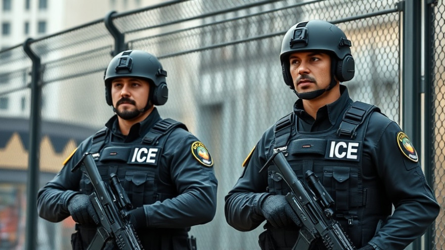 Close-up of ICE agents in tactical gear, surge in applications for ICE jobs.