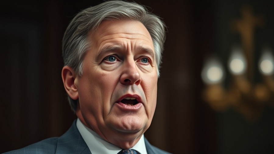 Middle-aged man in formal attire addressing audience, cinematic photo.
