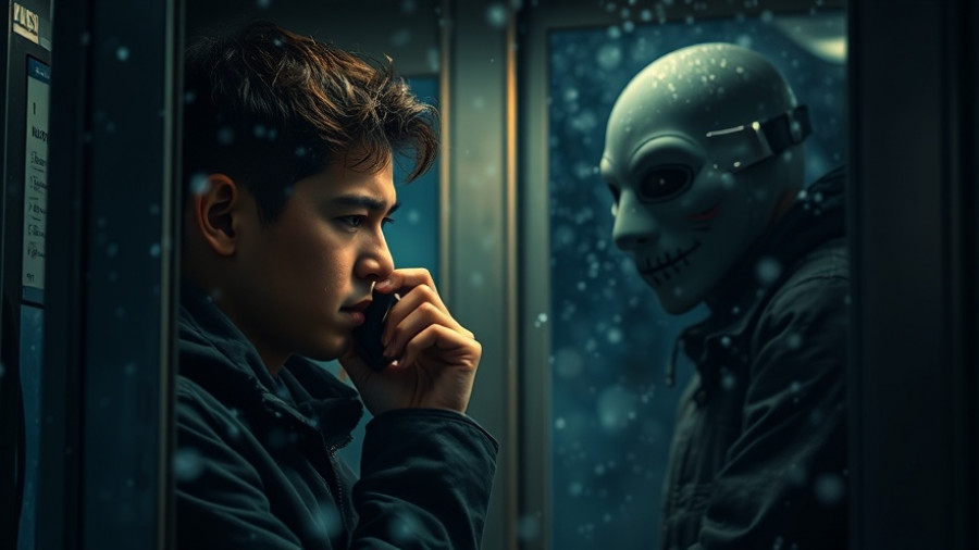 Tense scene in snow with masked figure at Kansas City events.