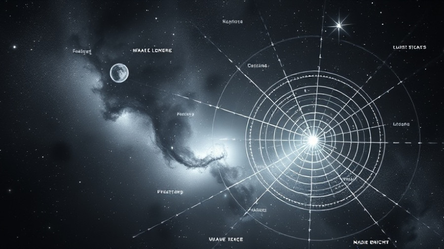 Radio bright galaxies and planet orbit overlay in space