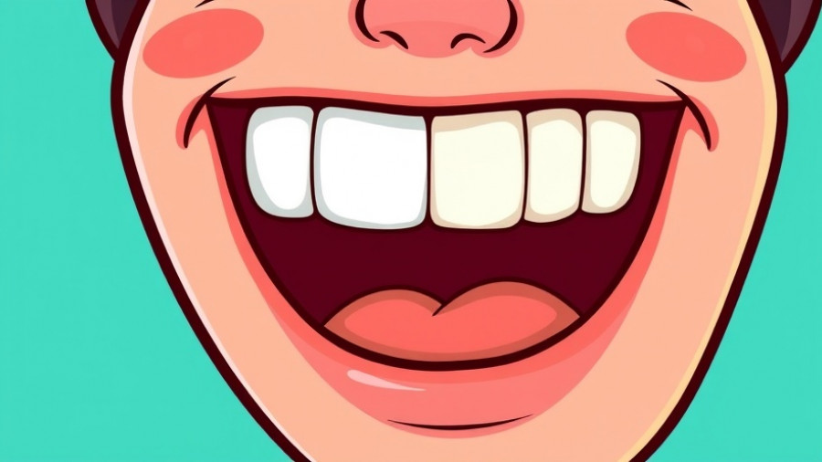 Colorful cartoon mouth illustration for dental care for children Kansas City.