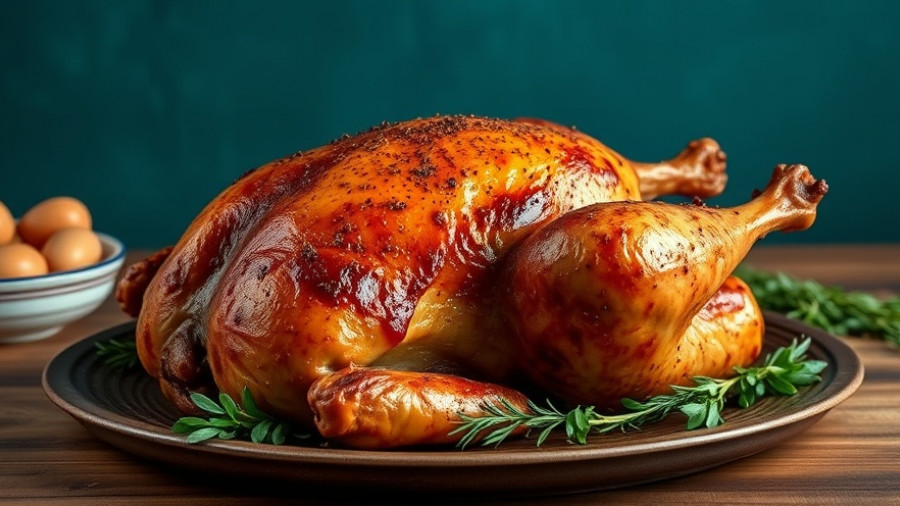 Savory Popeyes Cajun-Style Turkey on table.