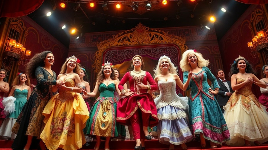 Theatrical costume performance depicting a Kansas City event.