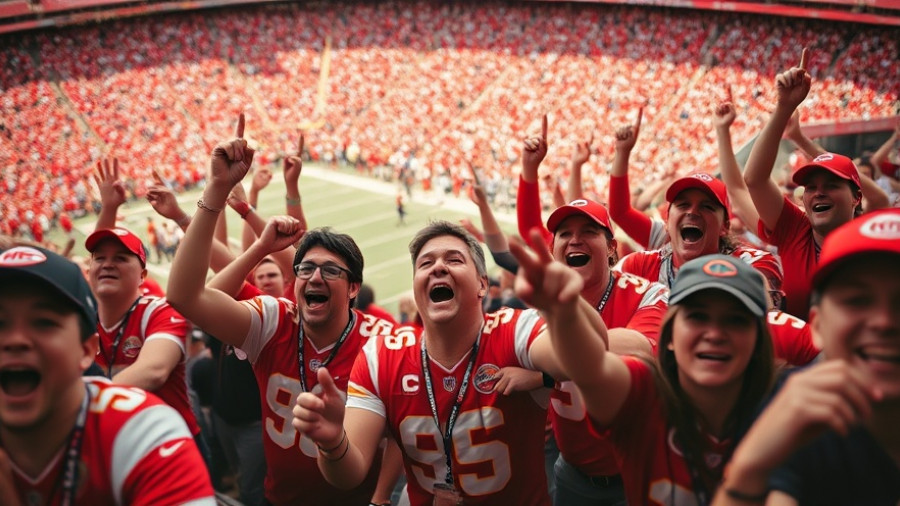 Kansas City Chiefs fans celebrating a game with excitement.