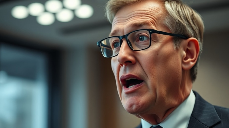 Middle-aged man discussing government shutdown implications in Kansas City.