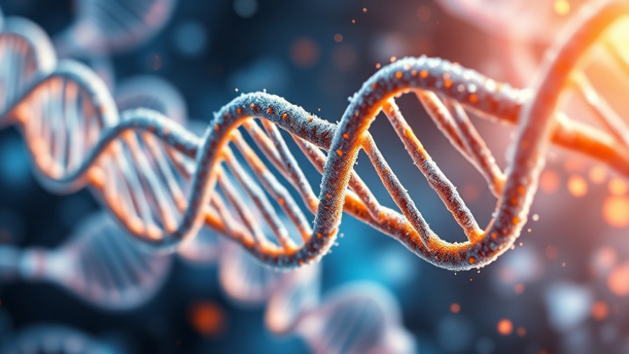 Detailed DNA strands glowing, symbolizing advanced biohacking.