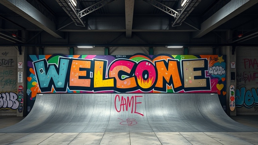 Goofball Sk8boards Kansas City community mural welcomes skaters.