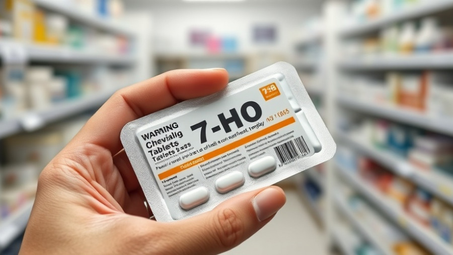 7-OH opioid crisis Kansas City: close-up of drug package with warning.