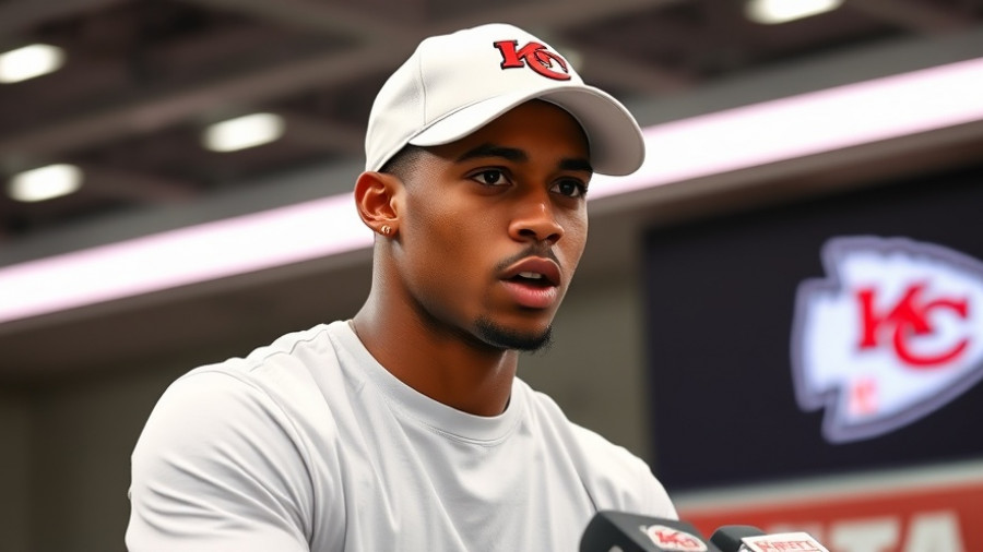 Kansas City Chiefs player at press conference.