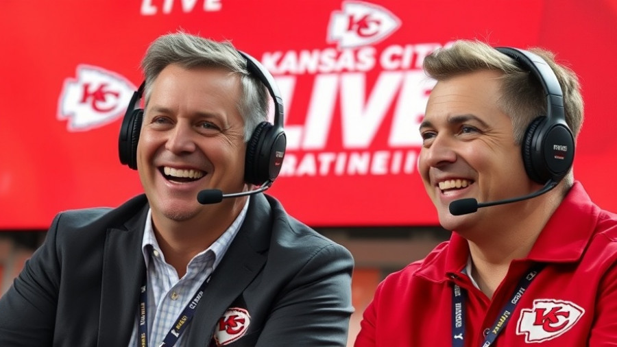 Commentators discussing Kansas City Chiefs game today live broadcast.