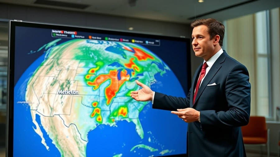 Kansas City neighborhoods weather forecast on digital map
