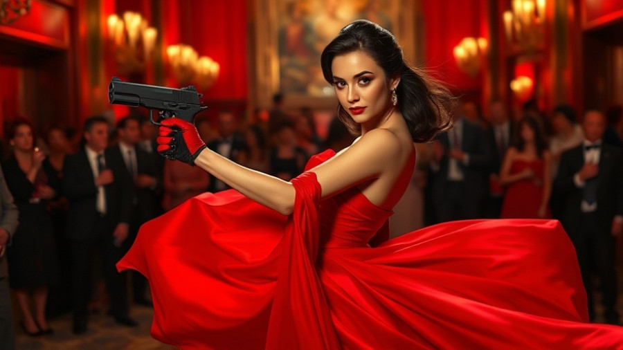 Russian honeypot tactics illustration with glamorous and professional figures.