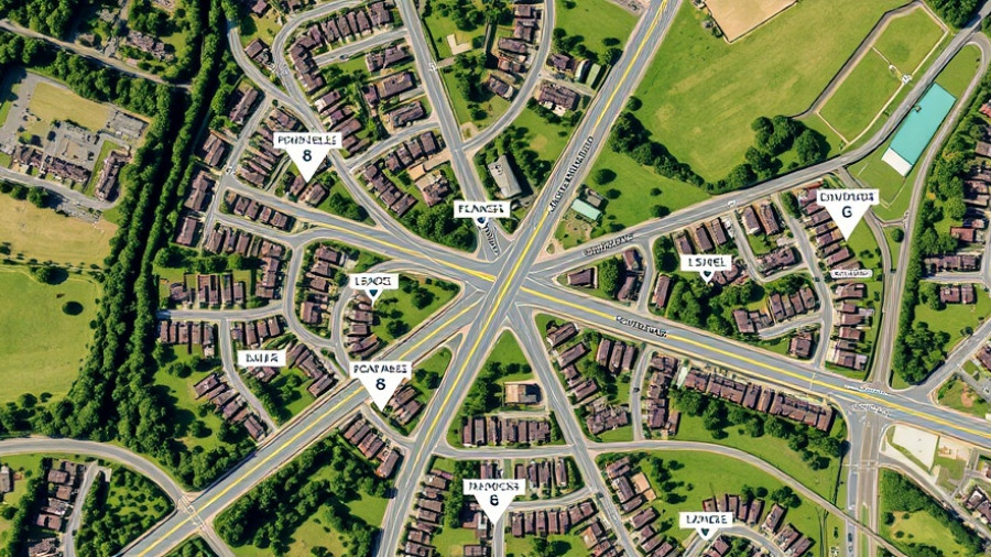 Kansas City pedestrian safety map highlighting accident location.